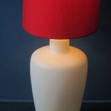 Mid century floor lamp in glass with tall shade, 1960s