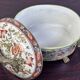 Louis XV style enamelled ceramic and bronze pot 22x16cm