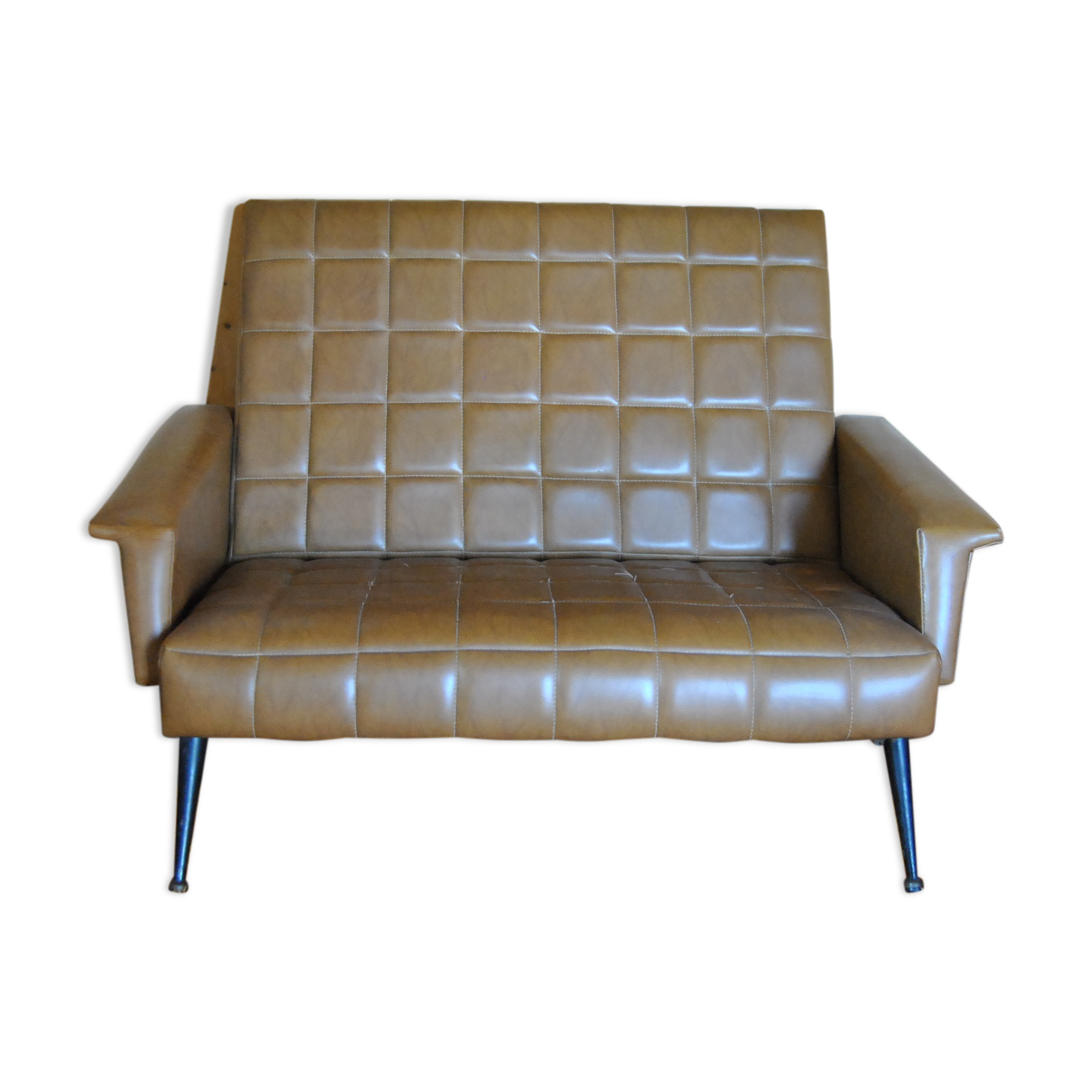 Sofa bench skai camel 50s
