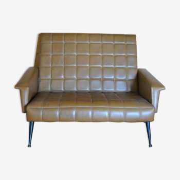 Sofa bench skai camel 50s