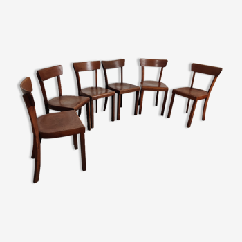 6 chaises bistrot vintage , années 50/60