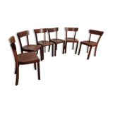 6 vintage bistro chairs, 50s/60s