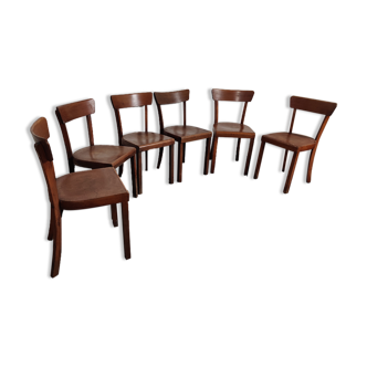 6 chaises bistrot vintage , années 50/60