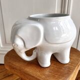 Elephant ceramic vase pot cover 60s/70s