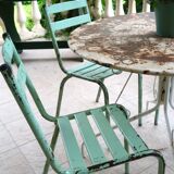 Set of 8 Art Prog metal garden chairs