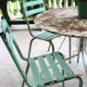 Set of 8 Art Prog metal garden chairs