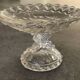 Vide-poche footed bowl in molded glass from portieux vallerysthal