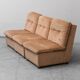Set 3 poltrone modulari tessuto a quadretti beige anni ’70 vintage modernar