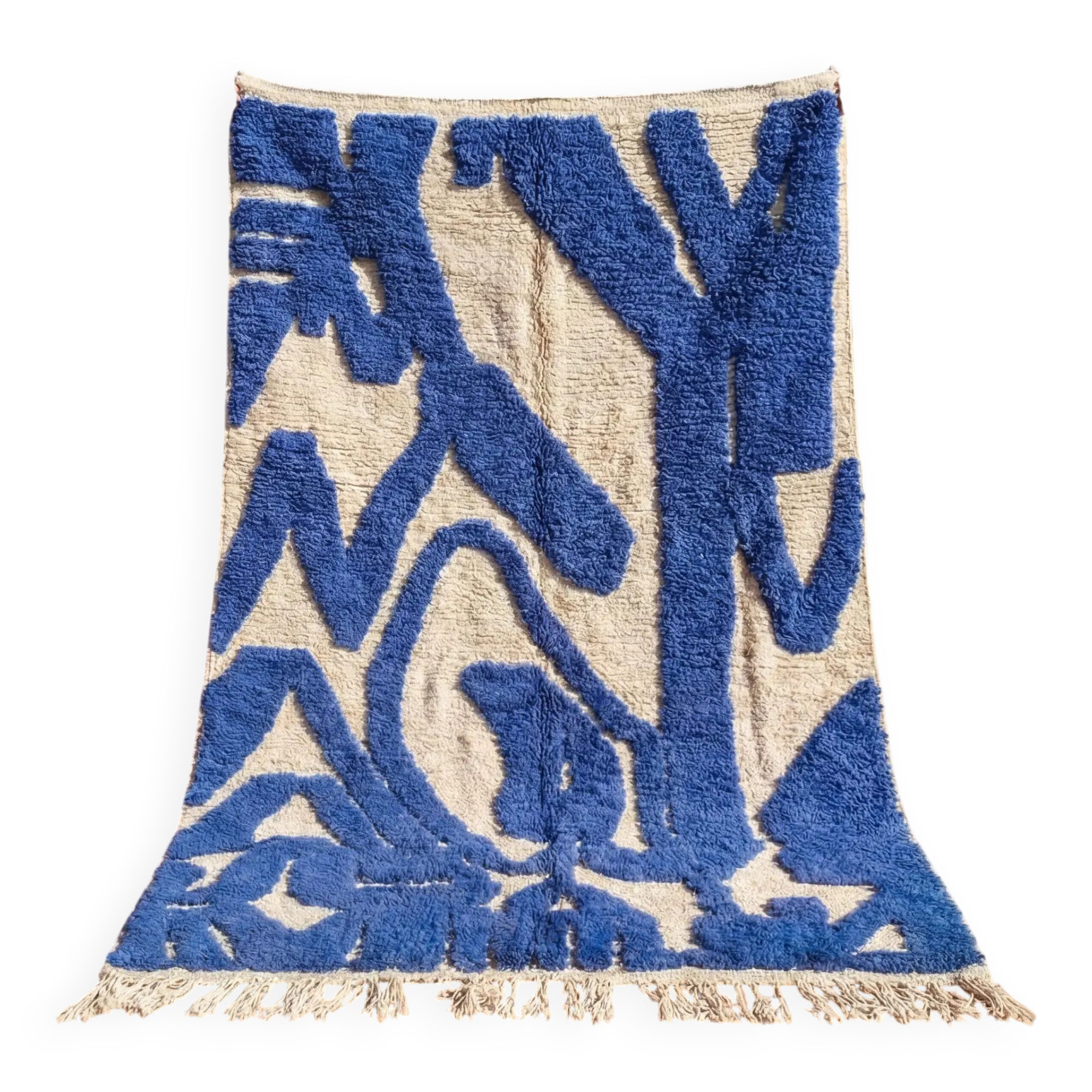 Handmade Berber rug in wool 3 x 2 m