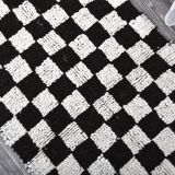2x10 Checkered Turkish Vintage Runner Rug 69x294Cm