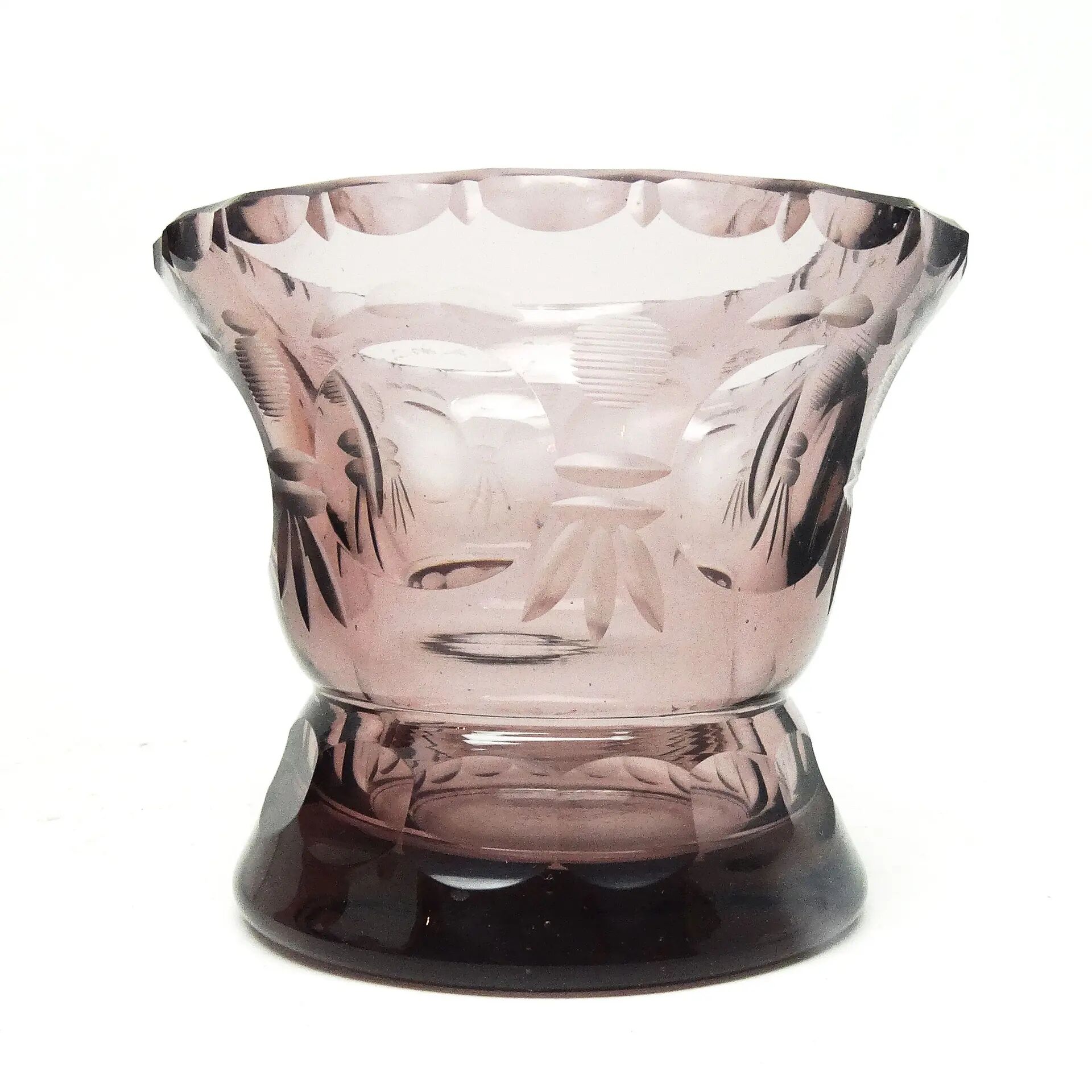 Vase Art Déco, cristal, Moser, Tchécoslovaquie, années 1930