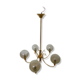 Lustre 5 branches avec globe