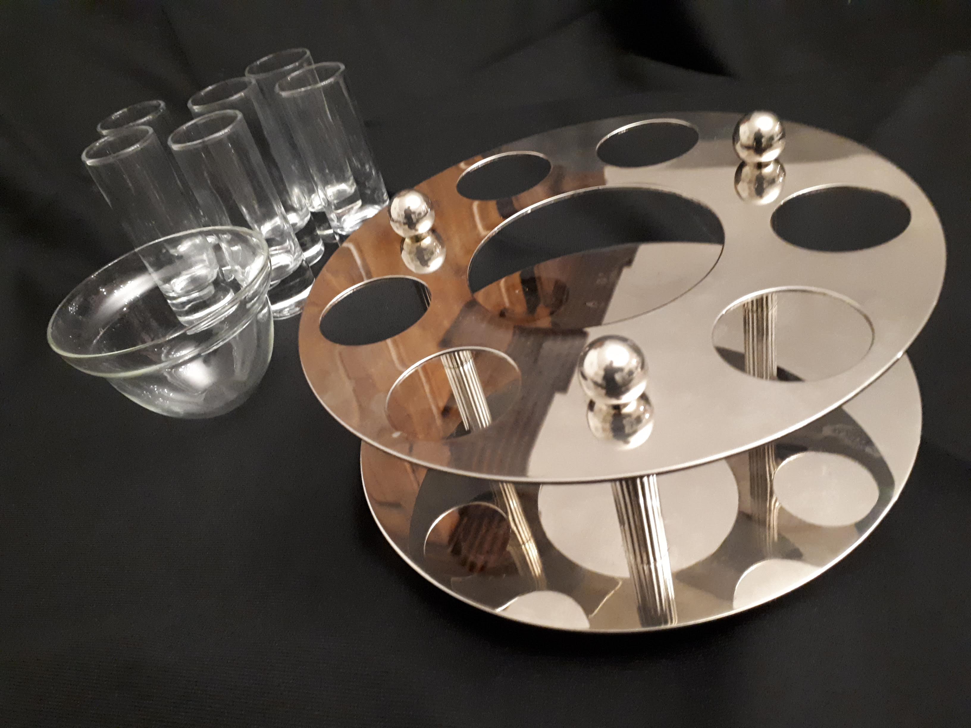 Caviar and vodka service