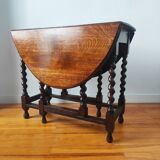 Antique folding table Gateleg solid oak