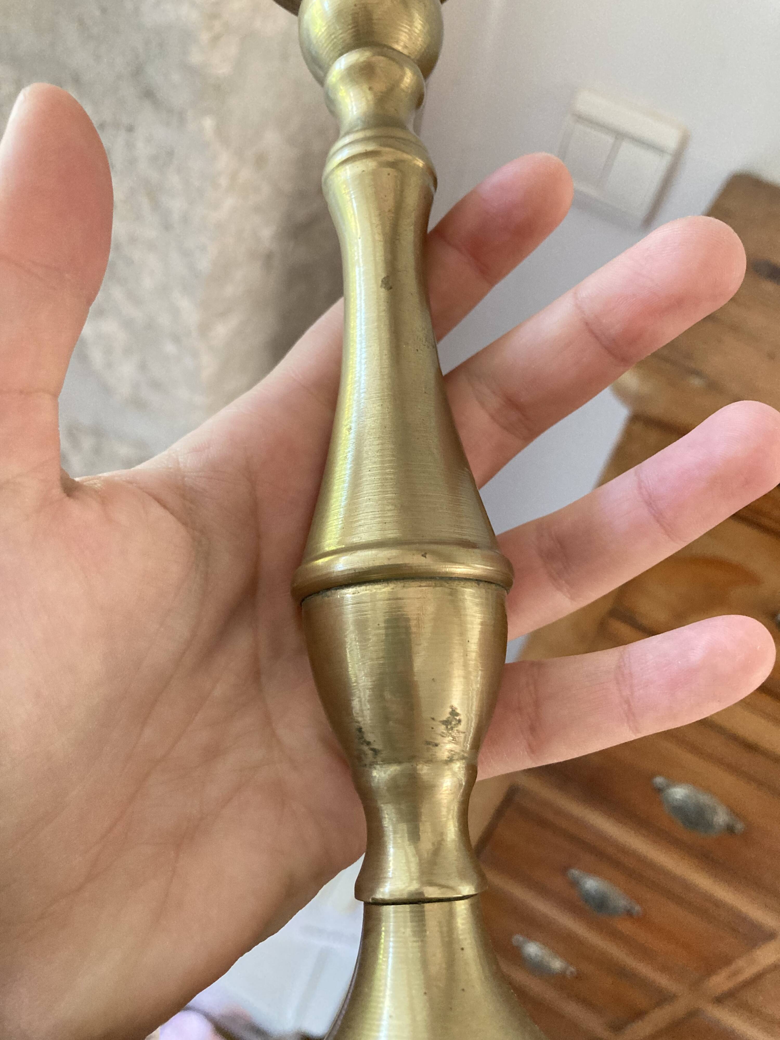 Pair of vintage brass candlesticks