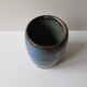 Vase en céramique couleur bleu Cobalt signé EG