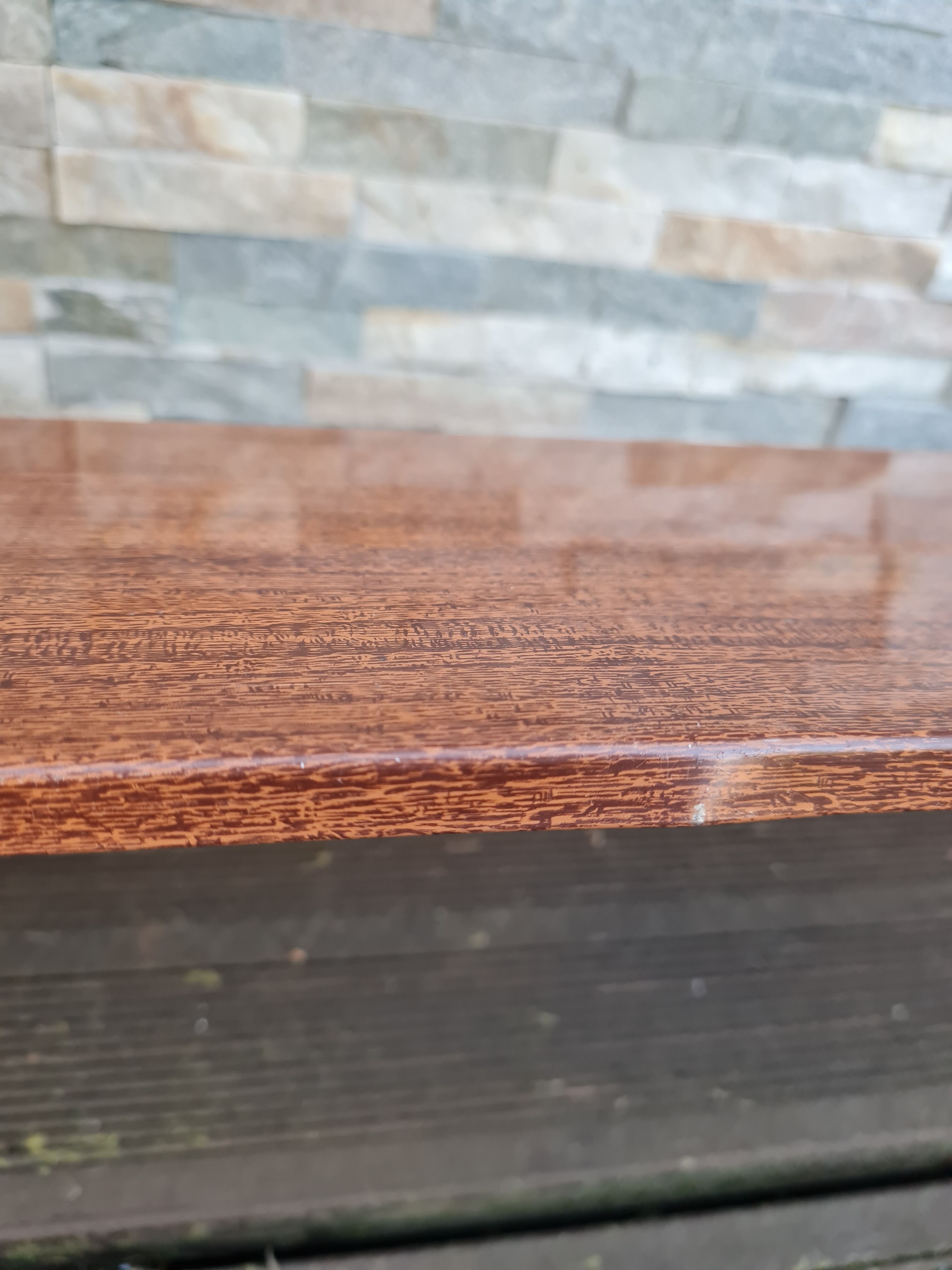 Wall shelves style metal string imitation wood 60- 70s