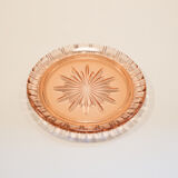 Plat en verre rose