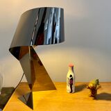 Ribbon salon lamp design Claire Norcross limited edition chrome brown