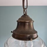 Crystal pendant lamp, Val Saint-Lambert, early twentieth century