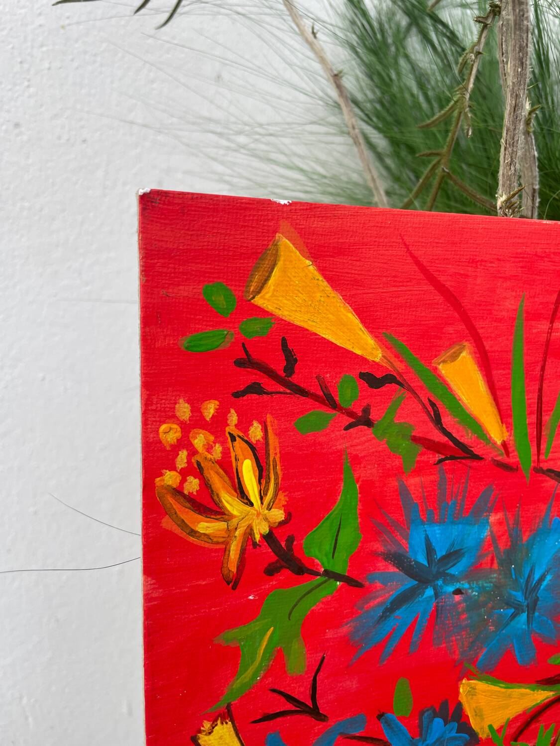 Painting of a still life bouquet of flowers