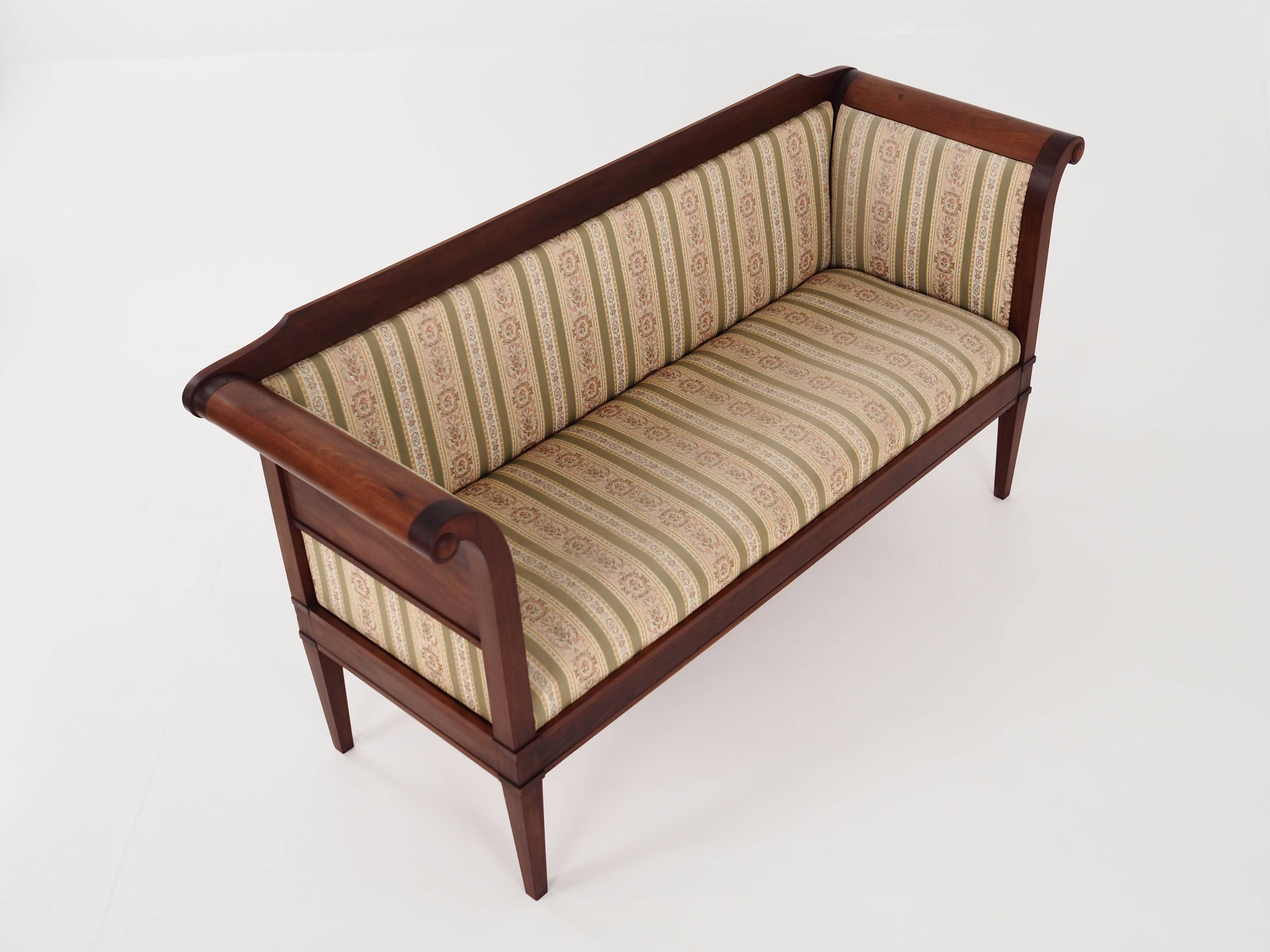 Empire-style mahogany canapé, French design, 1940s, made in Denmark.