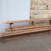 Ancien banc de gym en chêne massif Barbou sports paris