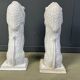 Pair of Renaissance style terracotta lion sculptures, 1950s
