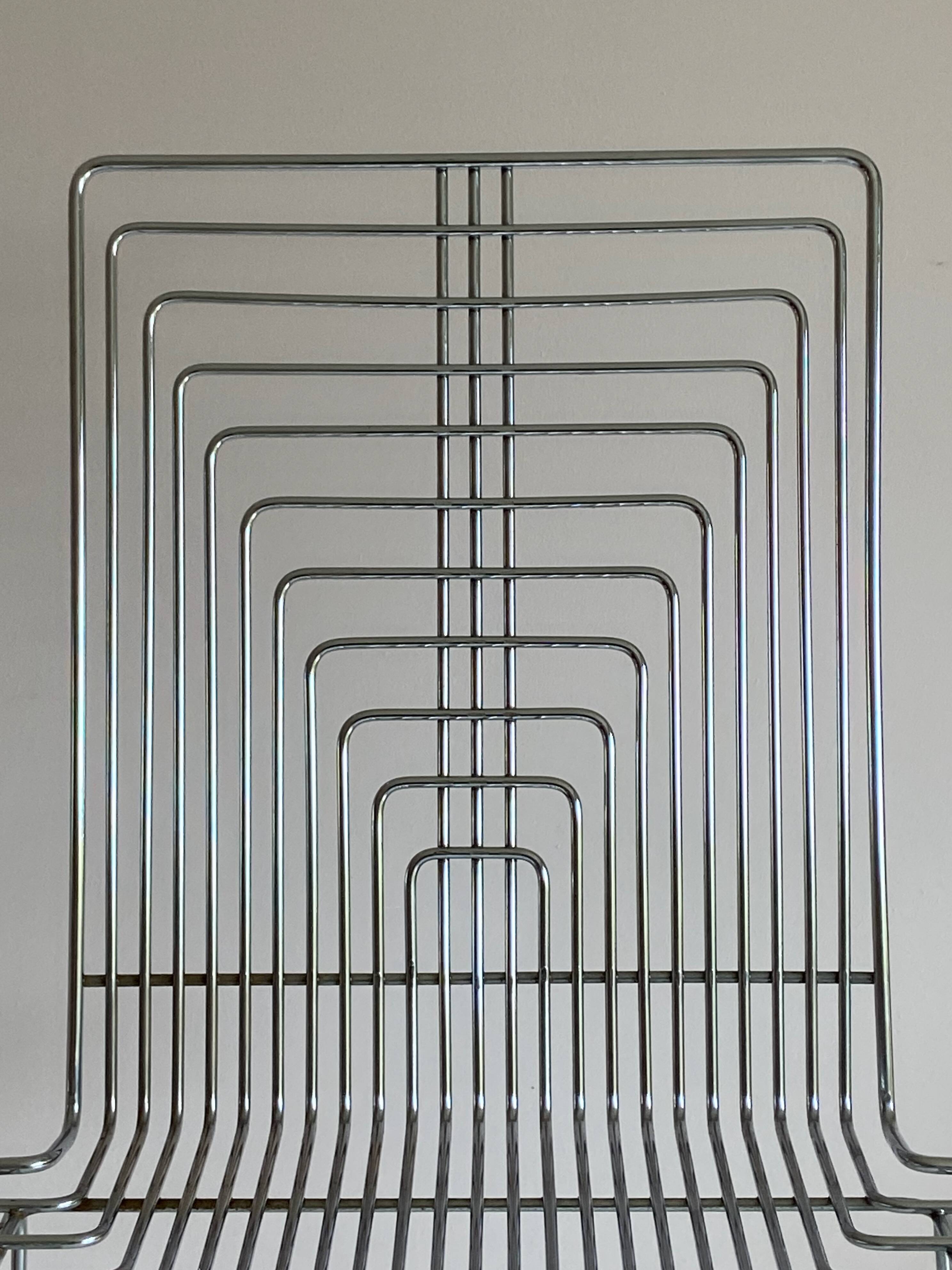 Max Sauze 1970s wire sculpture chair Made in France