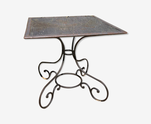 Table de jardin en fer forgé