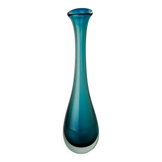 Solifore sommerso blue, murano glass, italy, 1970