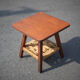 Vintage wooden coffee table and rope