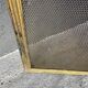 Antique 19th-century fireplace screen, French gilded spark guard.