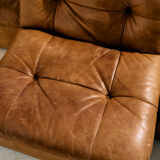Modular leather sofa, set of 3