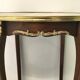 Pedestal table Louis XVI style wood marble brass