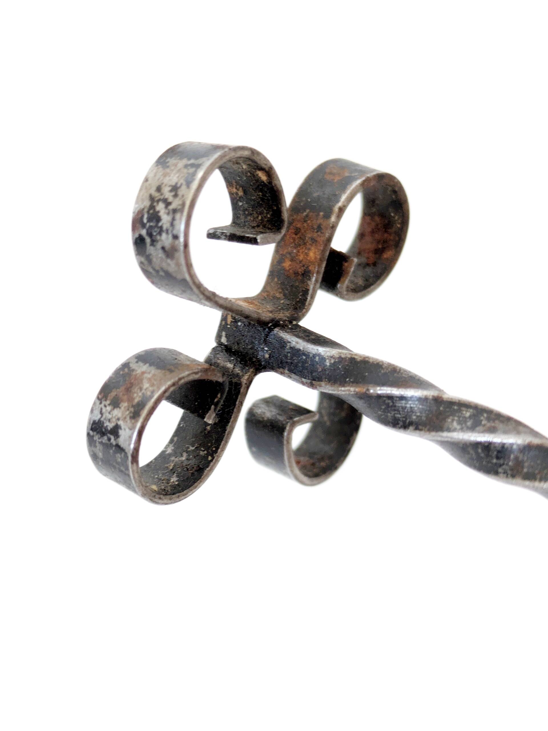 Set of 6 vintage wrought iron knife rests, France, 1970s