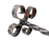 Set of 6 vintage wrought iron knife rests, France, 1970s