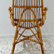 Six vintage rattan chairs
