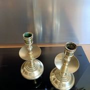 Golden bronze candlesticks