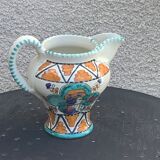 Glazed ceramic jug pottery Orvieto made in italy vintage