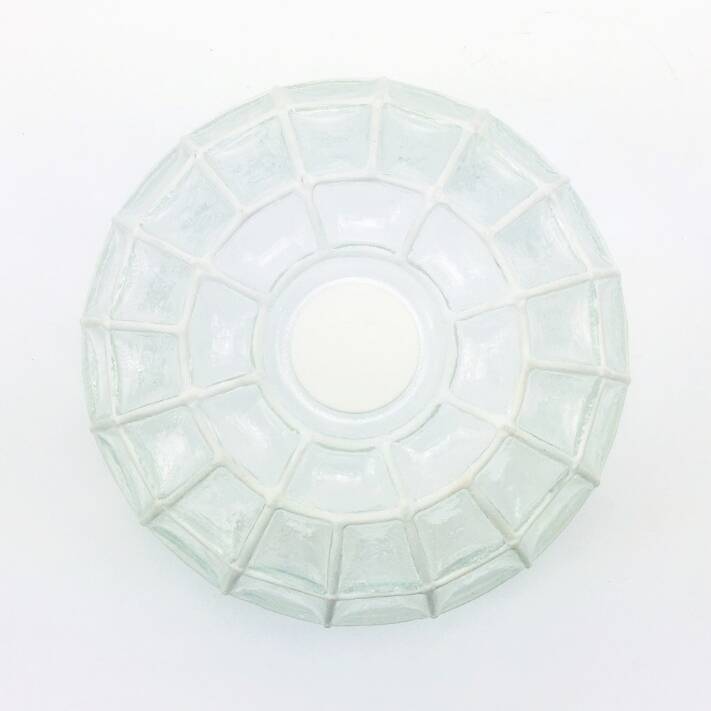 Mid Century Glass Ceiling Light From Limburg, Germany, 1960s/1970s