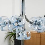 Chandelier, Italian design, Murano glass, 1970s, manufactured in Italy