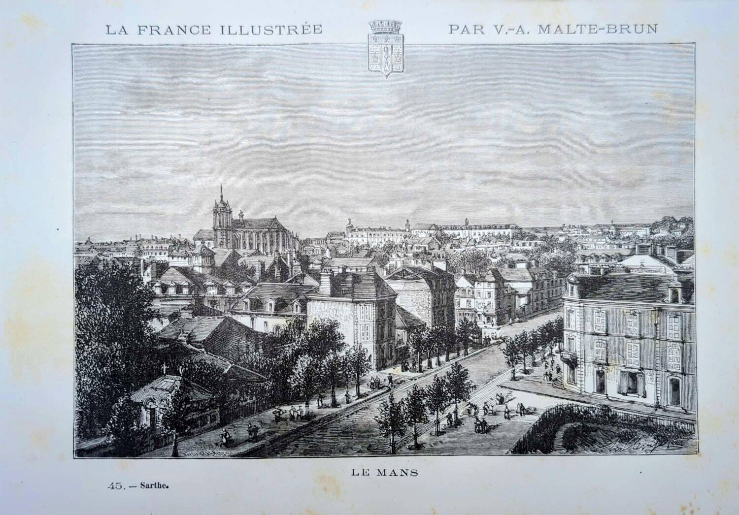 Le Mans, printed illustration from 1883.