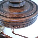 Solid wood lamp base by Charles Dudouyt