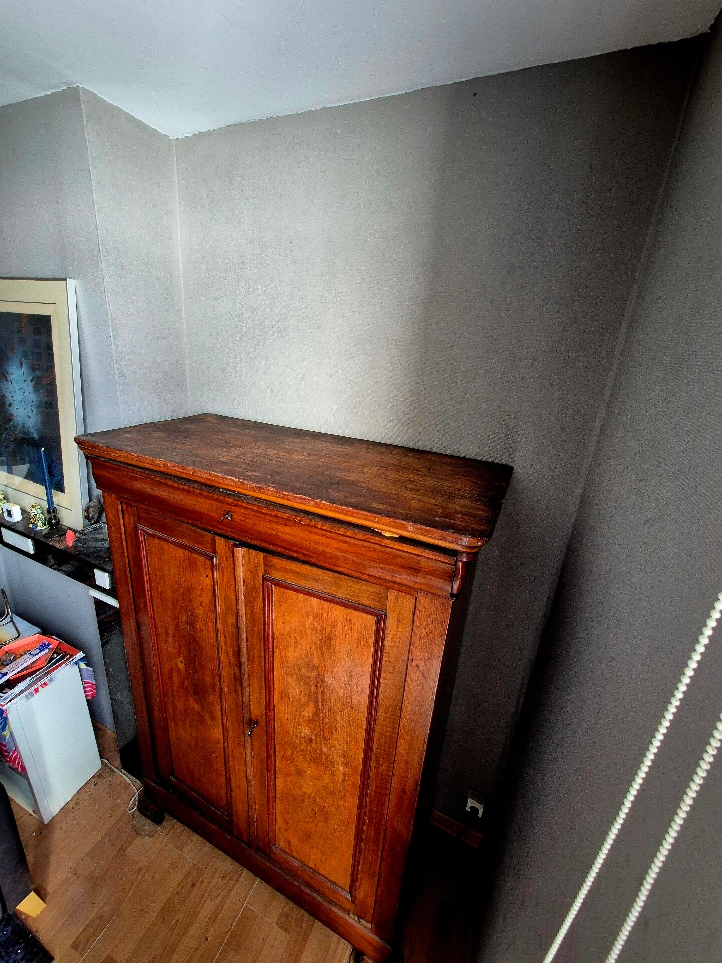 Louis Philippe Wardrobe Cabinet Mahogany 19th Century