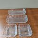 Ensemble de 4 raviers vintage en verre transparent