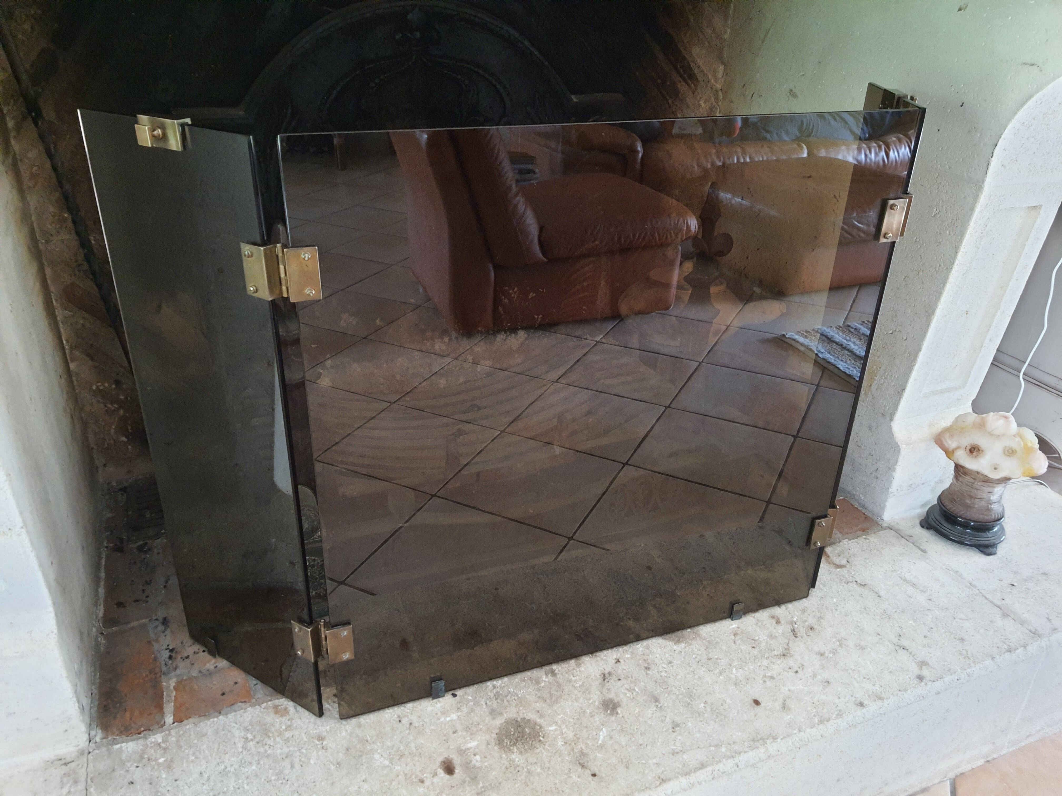 Fire firewall 3 shutters vintage smoked glass