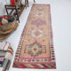 Neutral color handmade runner rug 317x87cm
