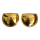 Half moon golden brass wall lights Italy 60/70.