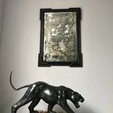 Miroir Gustavien en Bois Vintage, Années 40